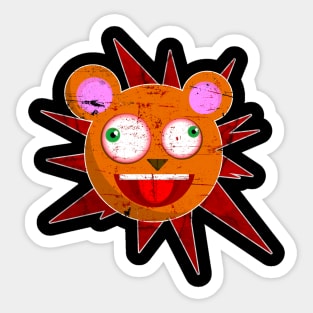 Too Happy Bear Sticker